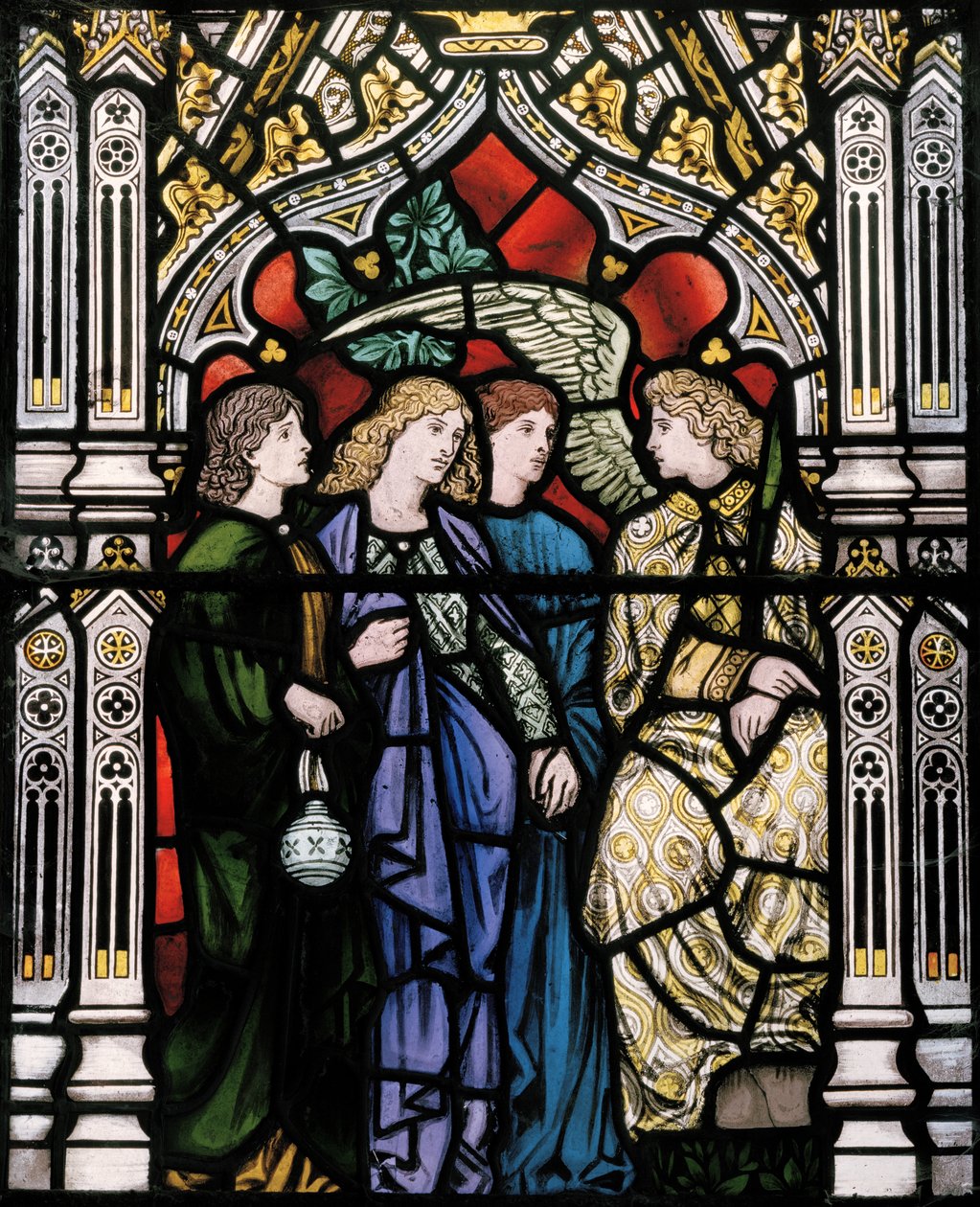 The Three Marys and An Angel، 1865 (زجاج ملون) بواسطة هنري عطلة