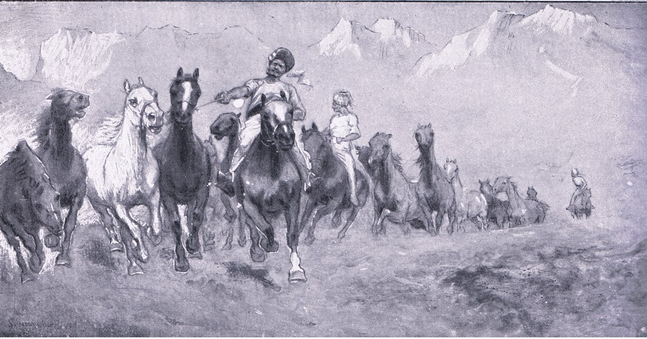 المبردات الهنود يأخذون مبالغ إلى Stellens bosch ، من After Pretoria: The Guerilla War التي نشرتها Harmsworth Bros Limited ، 1901 بواسطة هنري إنجليس جودريل شيلدون ويليامز