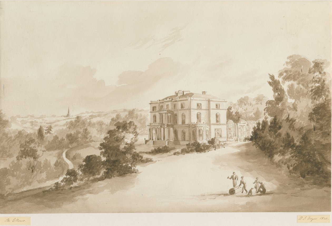 Sedgley - The Ellowes: رسم بني داكن بواسطة هنري جيمس نويز