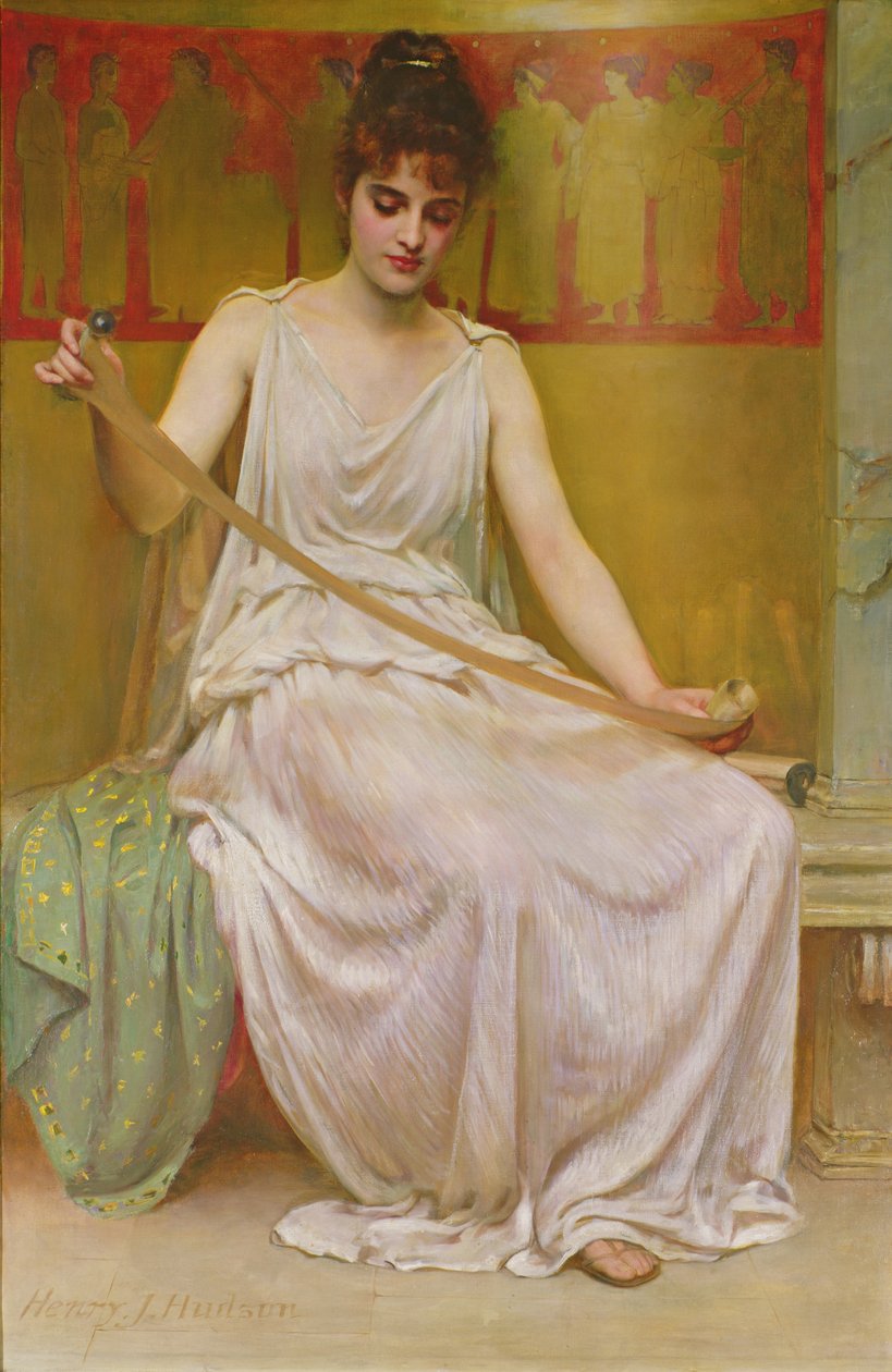 Neaera يقرأ رسالة من Catullus ، c.1894 بواسطة هنري جون هدسون