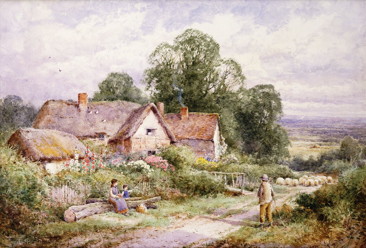 A Sheep Lane بالقرب من Woburn ، Bedfordshire بواسطة هنري جون سيلفستر ستانارد