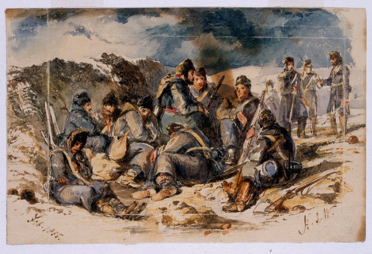 المشهد الليلي ، سيفاستوبول ، 1855 بواسطة هنري جون ويلكينسون