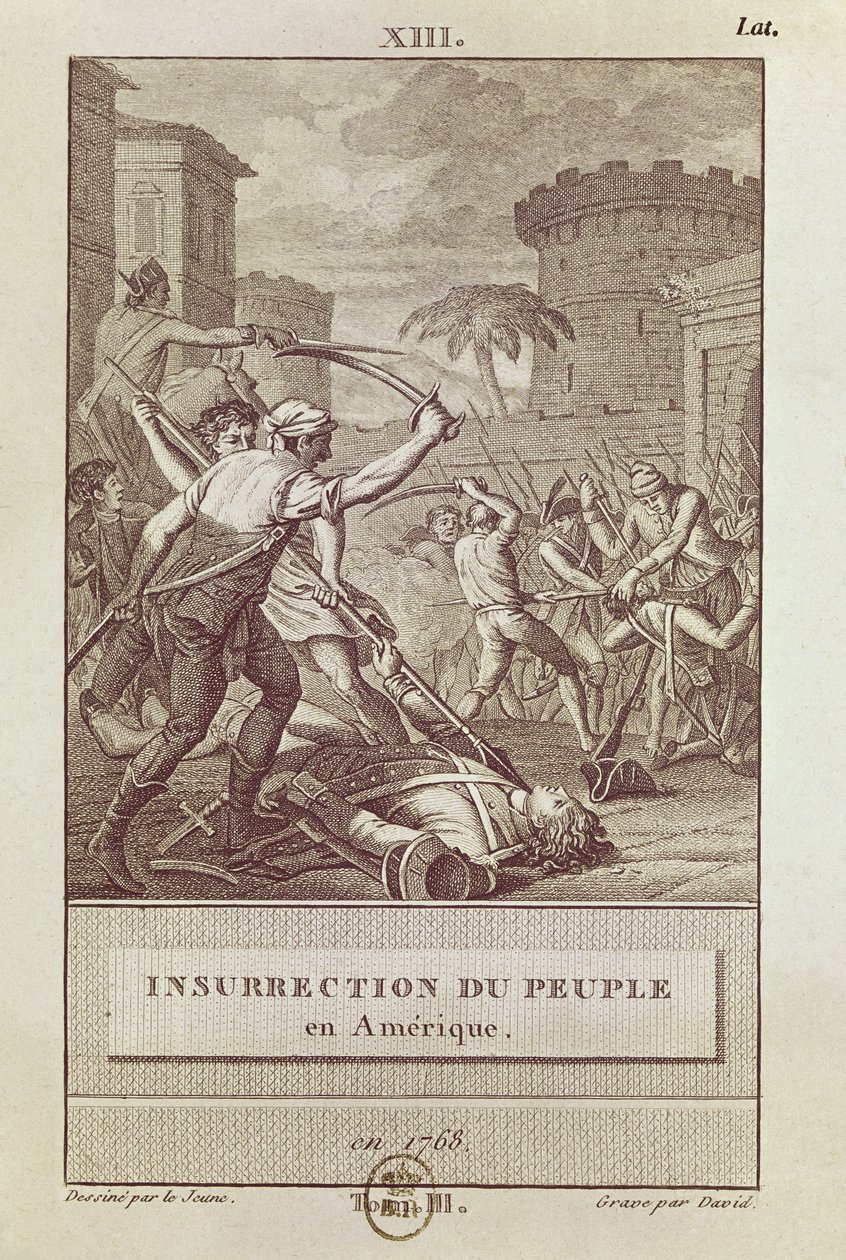 تمرد الشعب الأمريكي عام 1768 ، نقش عليه ديفيد بواسطة هنري لو جون