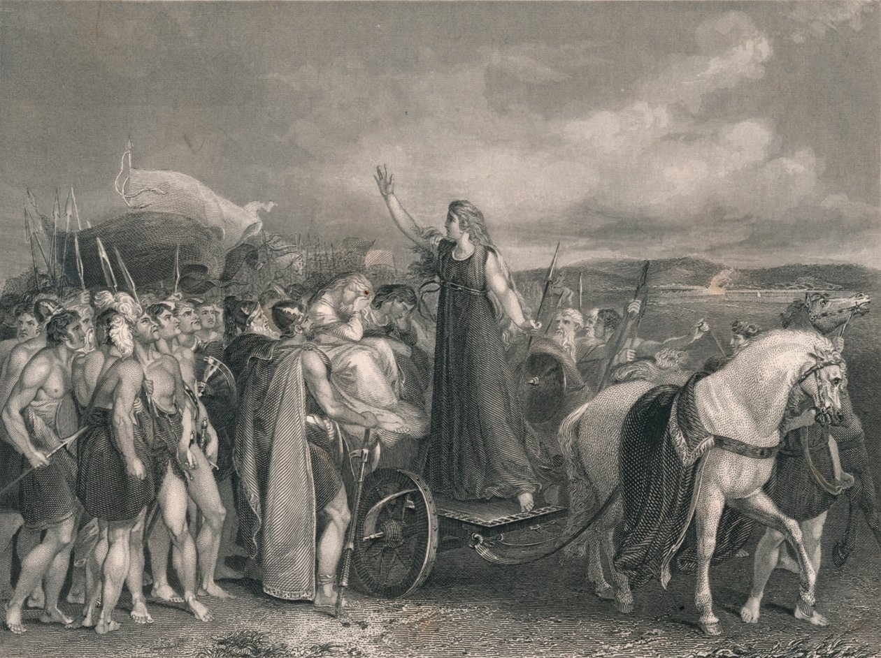 "Boadicea ، ملكة Iceni ..." ، منتصف القرن التاسع عشر. بواسطة هنري ليمون