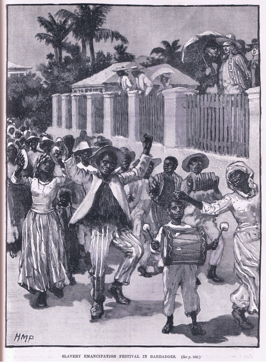 مهرجان تحرير الرق في BarbAD os 1834 بواسطة هنري ماريوت باجيت