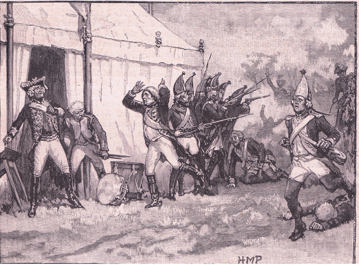 مفاجأة لفريدريك في Hochkirch AD 1758 بواسطة هنري ماريوت باجيت