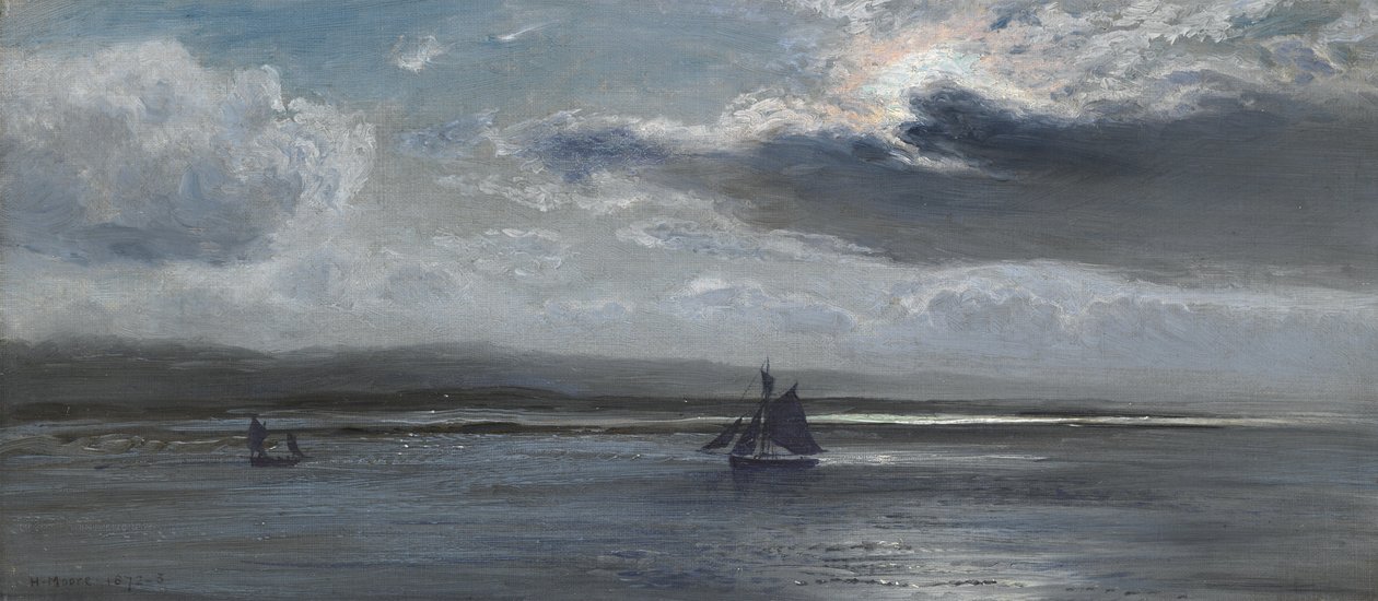 الشاطئ الكبير ، ضوء القمر ، 1872-1873 بواسطة هنري مور