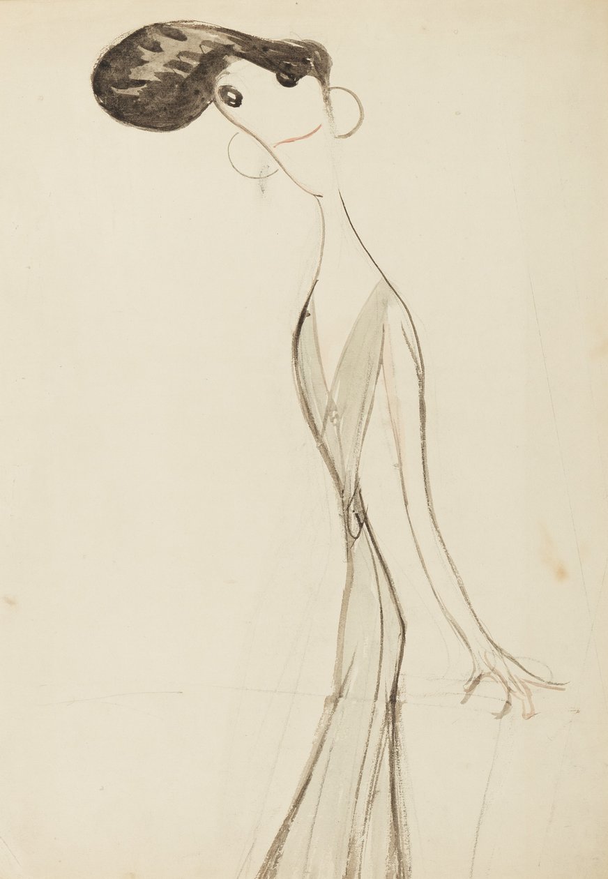 إيرين فانبرو ، دراسة لسلسلة Stars of the Music Hall Stage ، c.1908 (مرحاض على ورق) بواسطة هنري أوسبوفات
