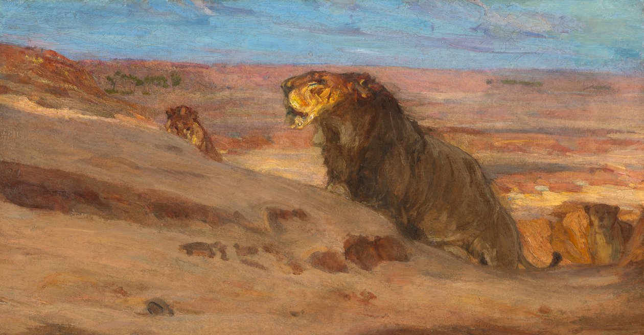 أسود في الصحراء ، كاليفورنيا. 1897-1900. بواسطة هنري اوساوا تانر