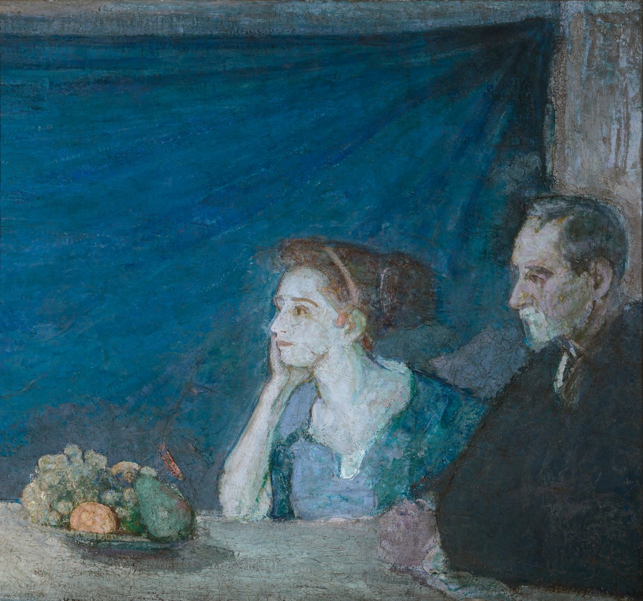 صورة للسيد والسيدة أثيرتون كورتيس مع Still Life ، nd بواسطة هنري اوساوا تانر