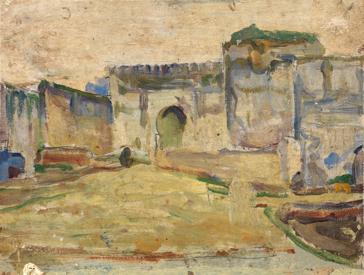 مشهد الشارع ، الهندسة المعمارية بطنجة ، كاليفورنيا. 1910. بواسطة هنري اوساوا تانر