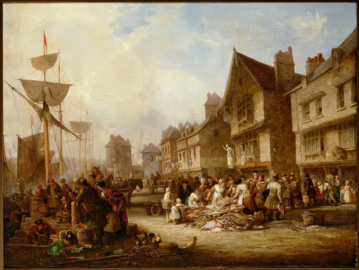 The Old Quayside ، نيوكاسل بواسطة هنري بيرلي باركر