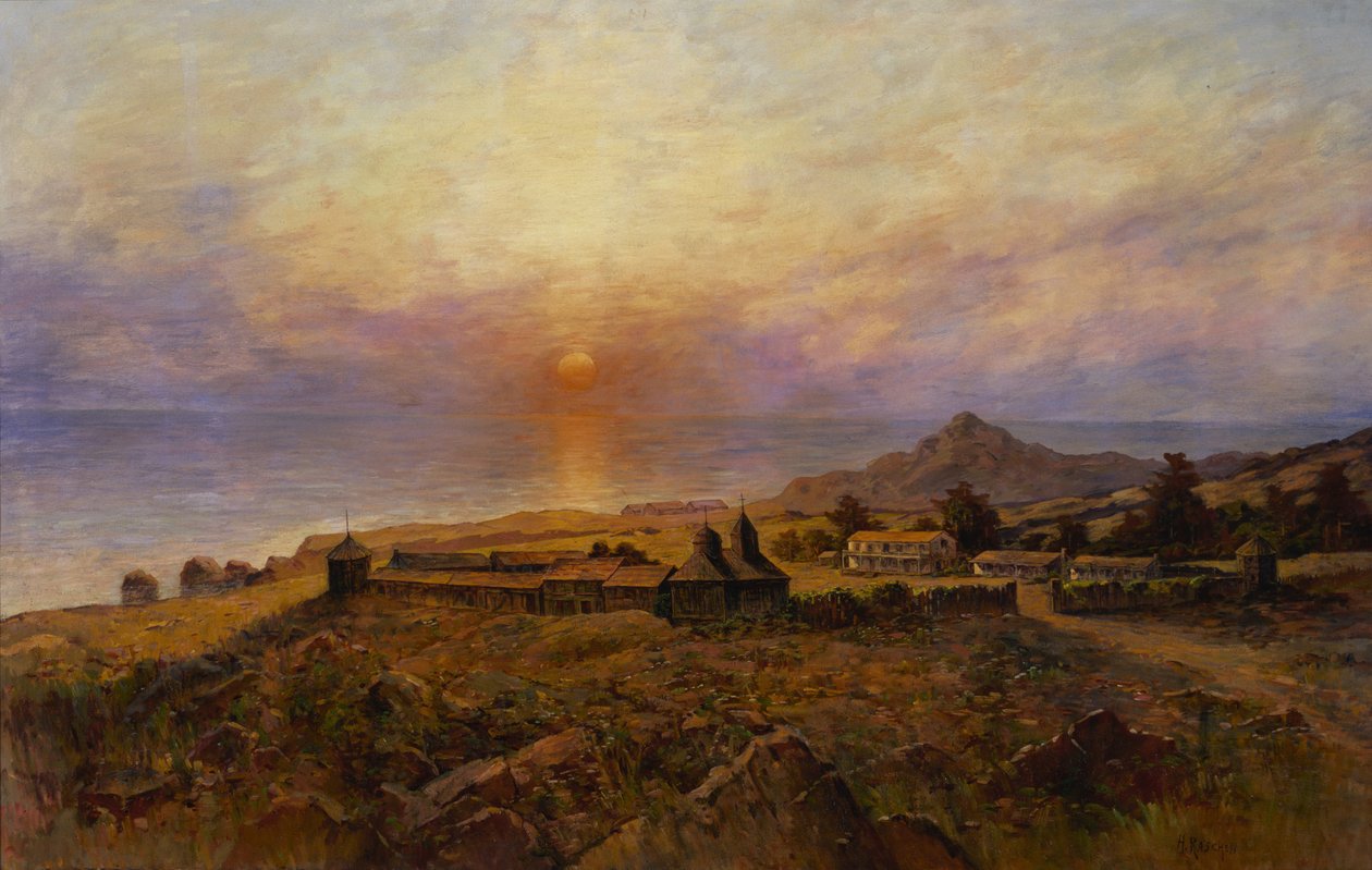 فورت روس. تسوية الشركة الروسية الأمريكية ، ج. 1880 بواسطة هنري راشن