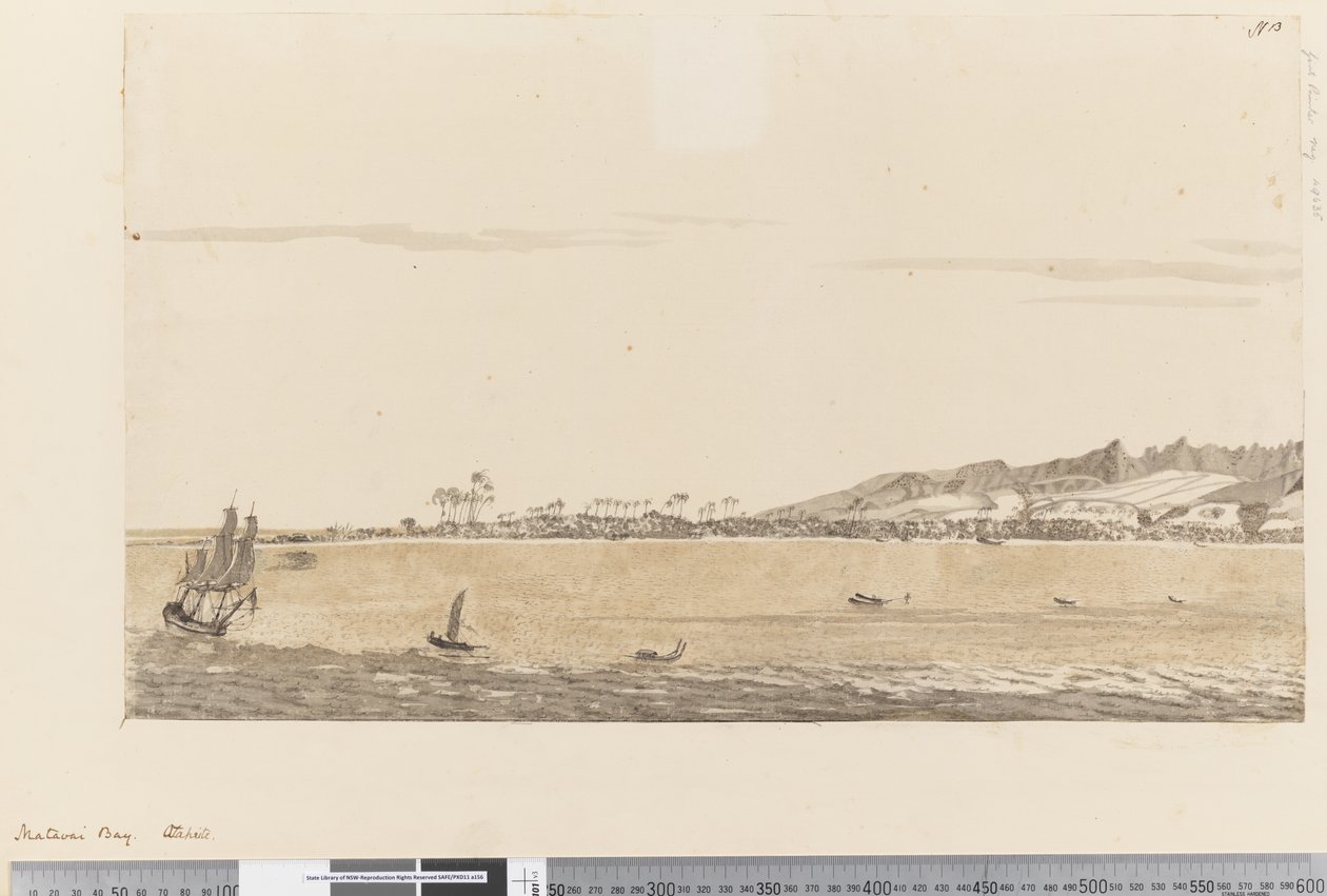 الصفحة 13 خليج ماتافاي ، أوثاييت ، 1768-75 (مرحاض) بواسطة هنري روبرتس