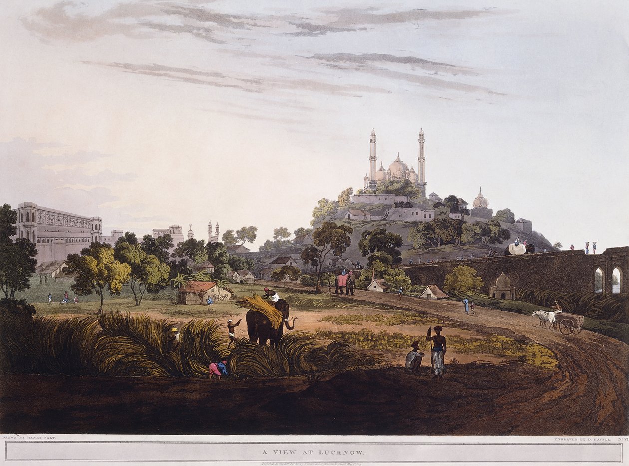 منظر في لكناو ، 1824 بواسطة هنري سالت