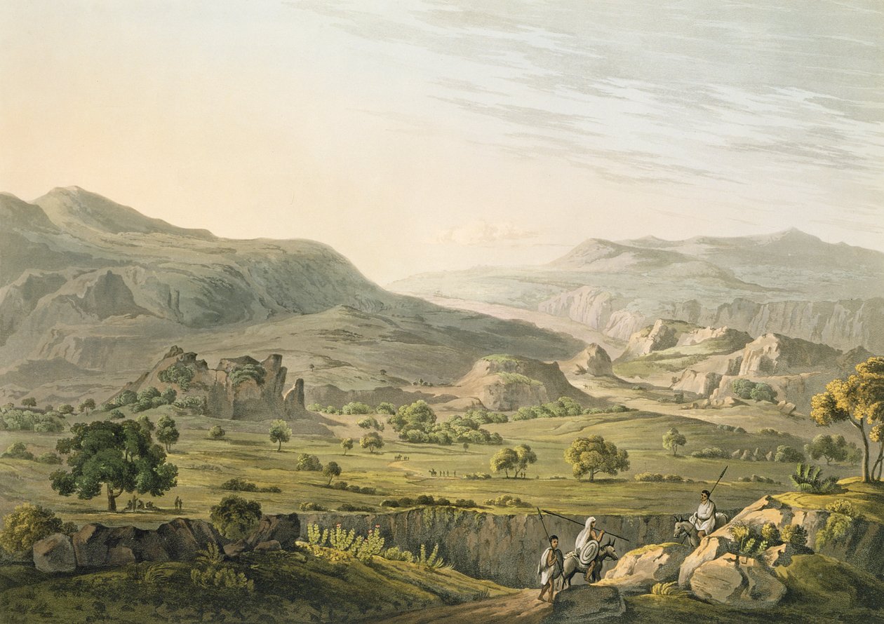 ممر عطبرة في الحبشة ، نقش دانيال هافيل (1785-1826) 1809 (أكواتينت) بواسطة هنري سالت