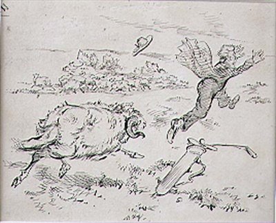 لاعب الجولف المزعج ، رسم توضيحي من مجلة "جرافيك" ، حانة. ج 1870 (ليثو) بواسطة هنري ساندركوك