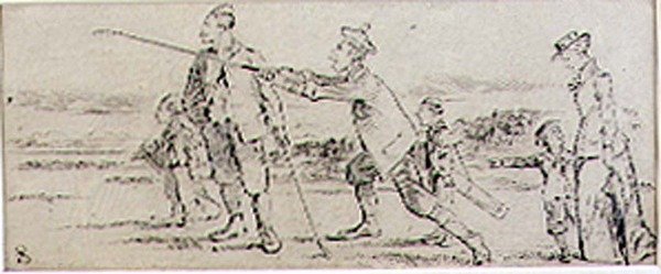 The Unlucky Drive ، رسم توضيحي من مجلة "Graphic" ، الحانة. ج 1870 (ليثو) بواسطة هنري ساندركوك