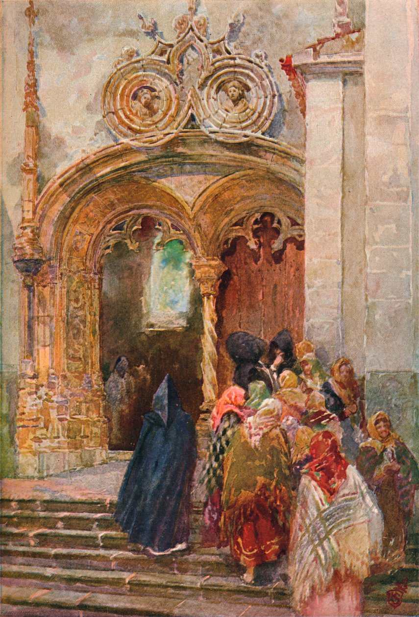 الباب الجنوبي لكنيسة ماتريز ، بونتا ديلجادا ، c1899 بواسطة هنري ساندهام