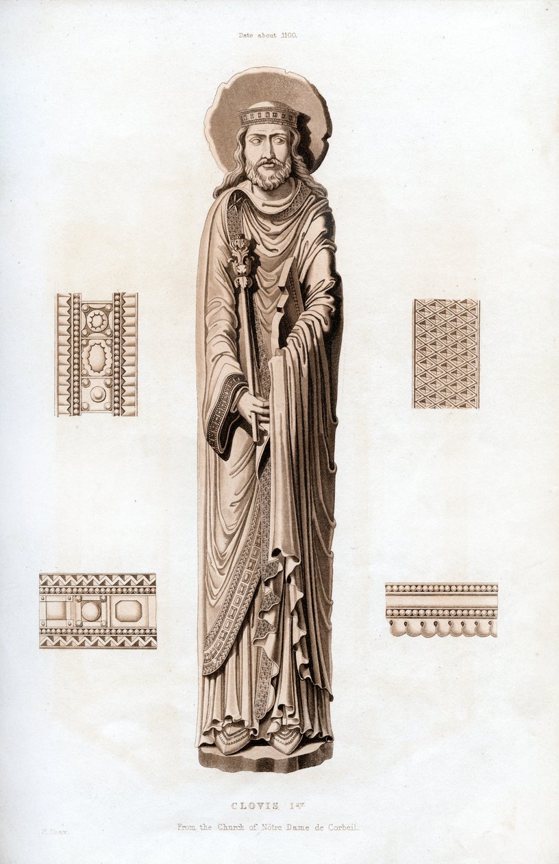 الملك كلوفيس الأول ، c1100 ، 1843. بواسطة هنري شو