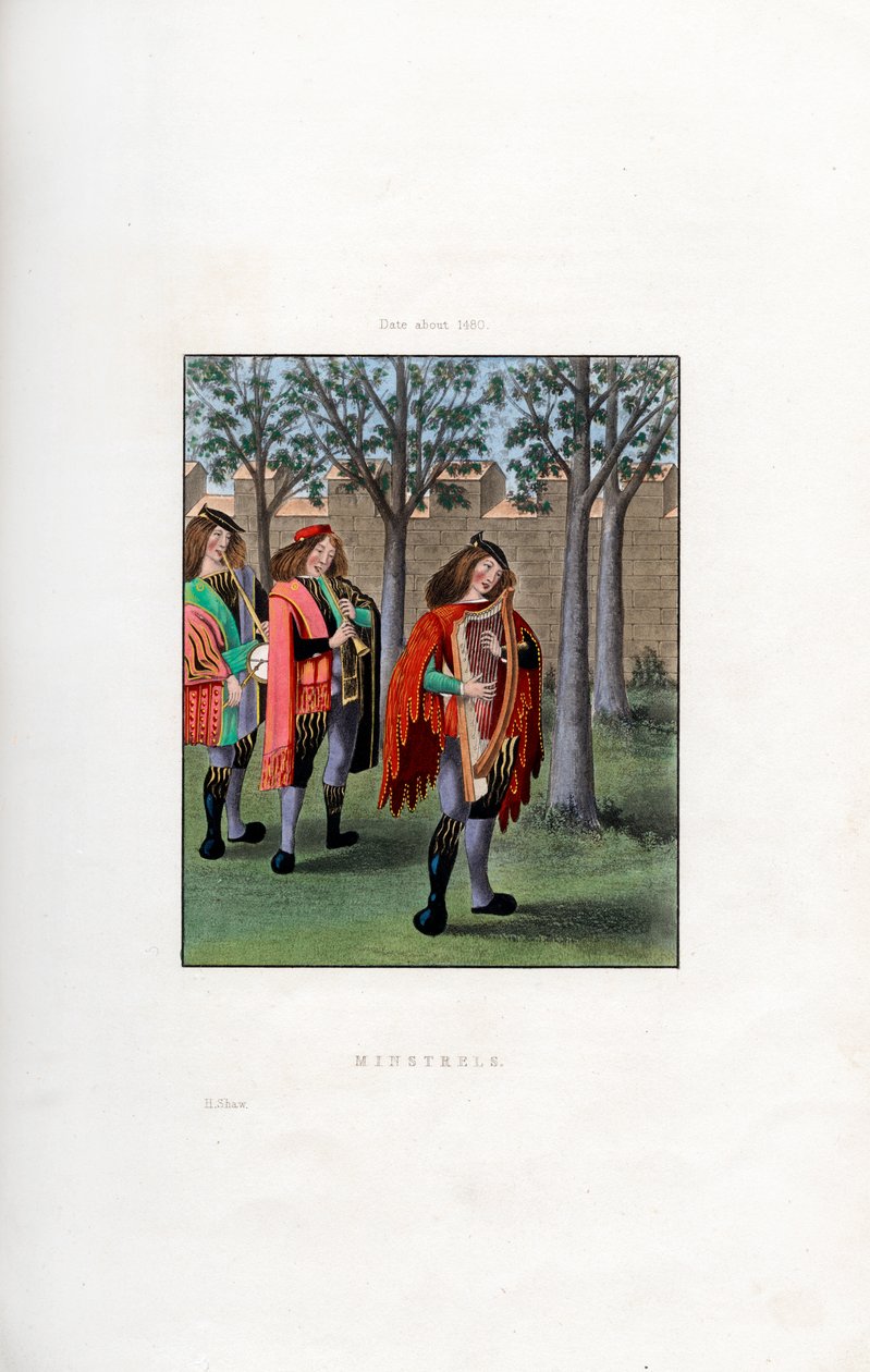 المنشدون ، c1480 ، 1843. بواسطة هنري شو