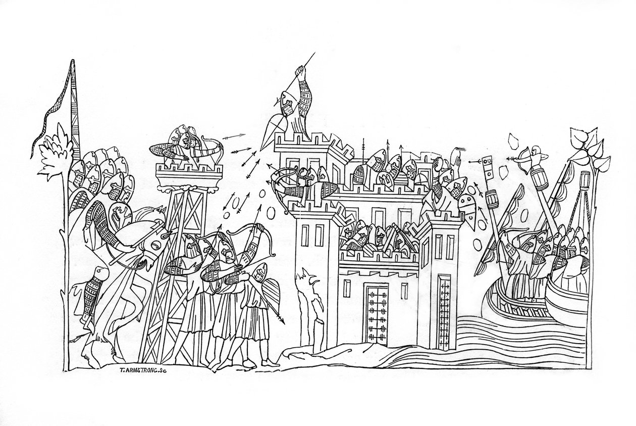 مشهد الحصار ، c1260 ، 1843. بواسطة هنري شو