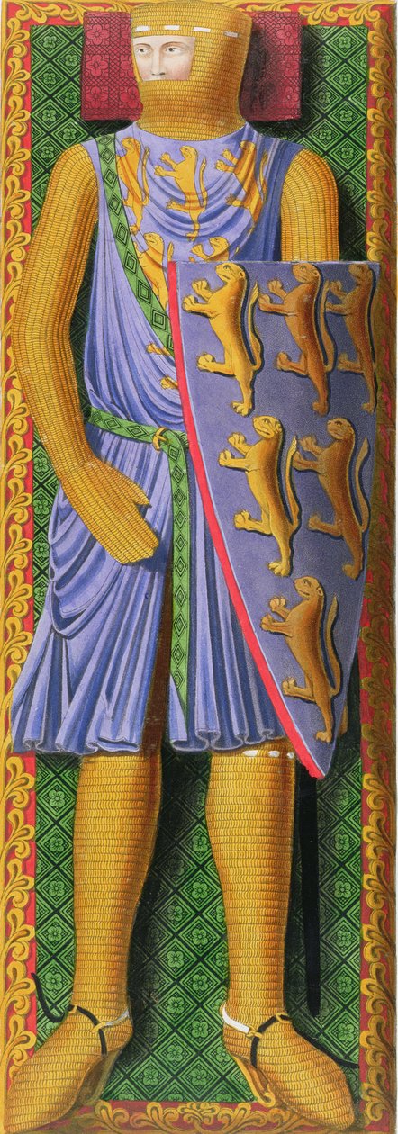 William Longespee ، 1st Earl of Salisbury (d.1226) بعد مخطوطة منتصف القرن الثالث عشر في مكتبة جامعة كامبريدج بواسطة هنري شو