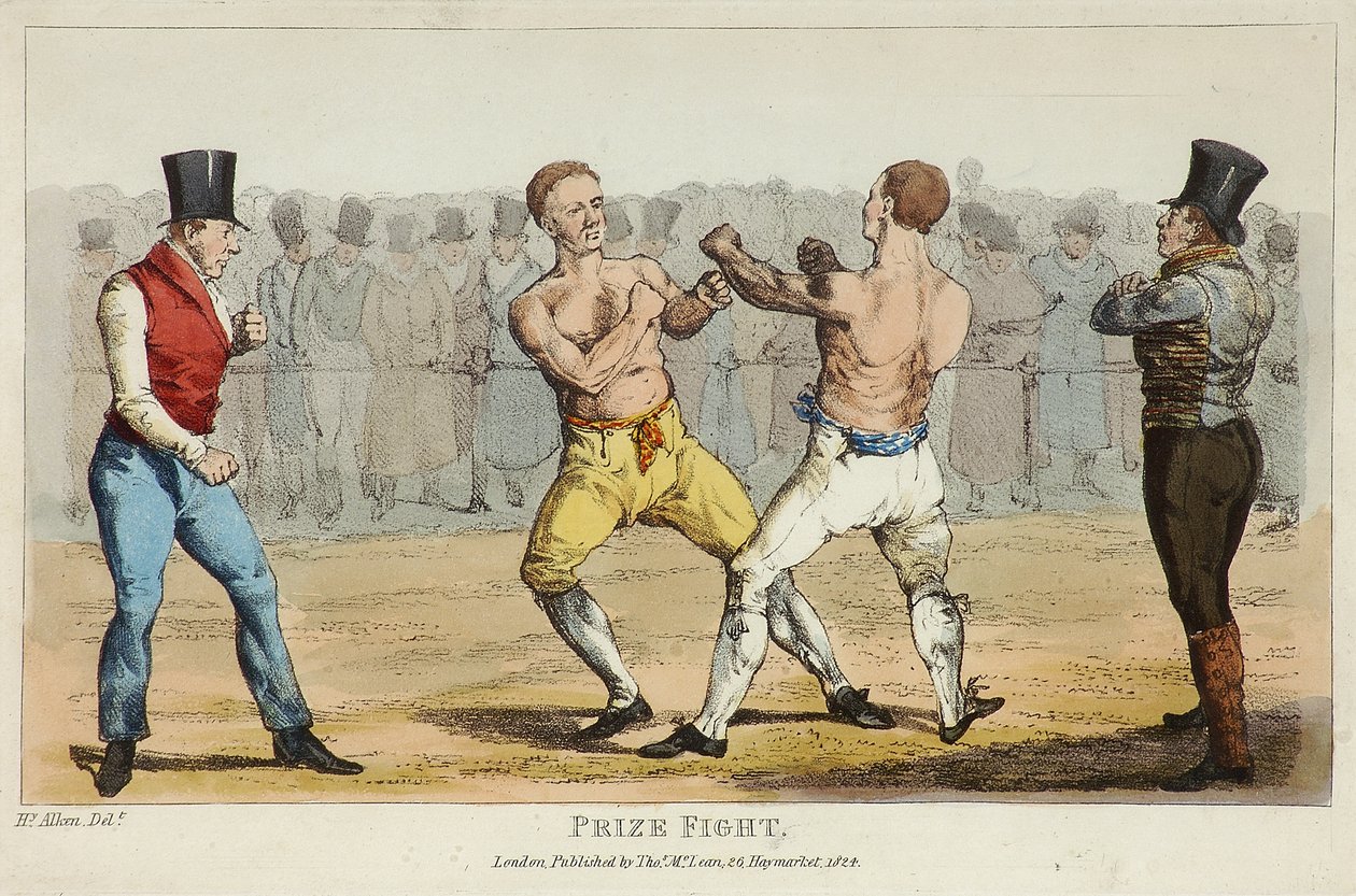 Prize Fight (coloured etching) بواسطة هنري توماس (بعد) ألكين
