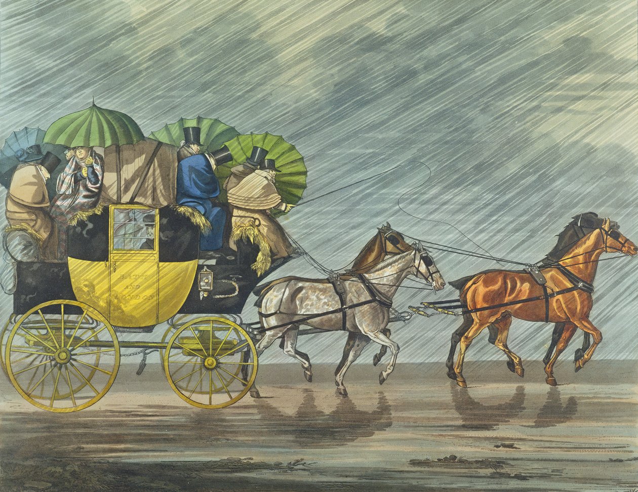 مدرب حمام ، مائي بواسطة جورج هانت (fl.1820-40) تم نشره عام 1820 (aquatint) بواسطة هنري توماس الكين