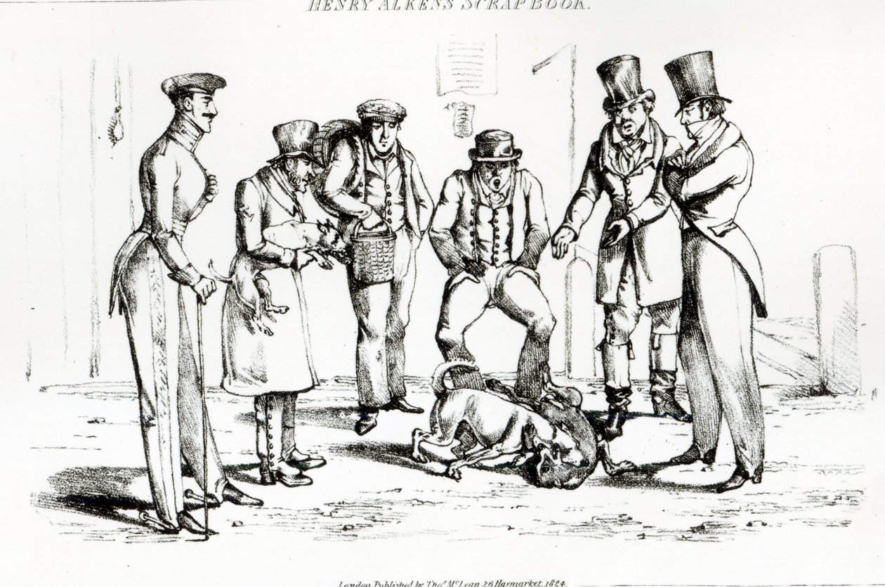 قتال الكلب ، 1824 بواسطة هنري توماس الكين
