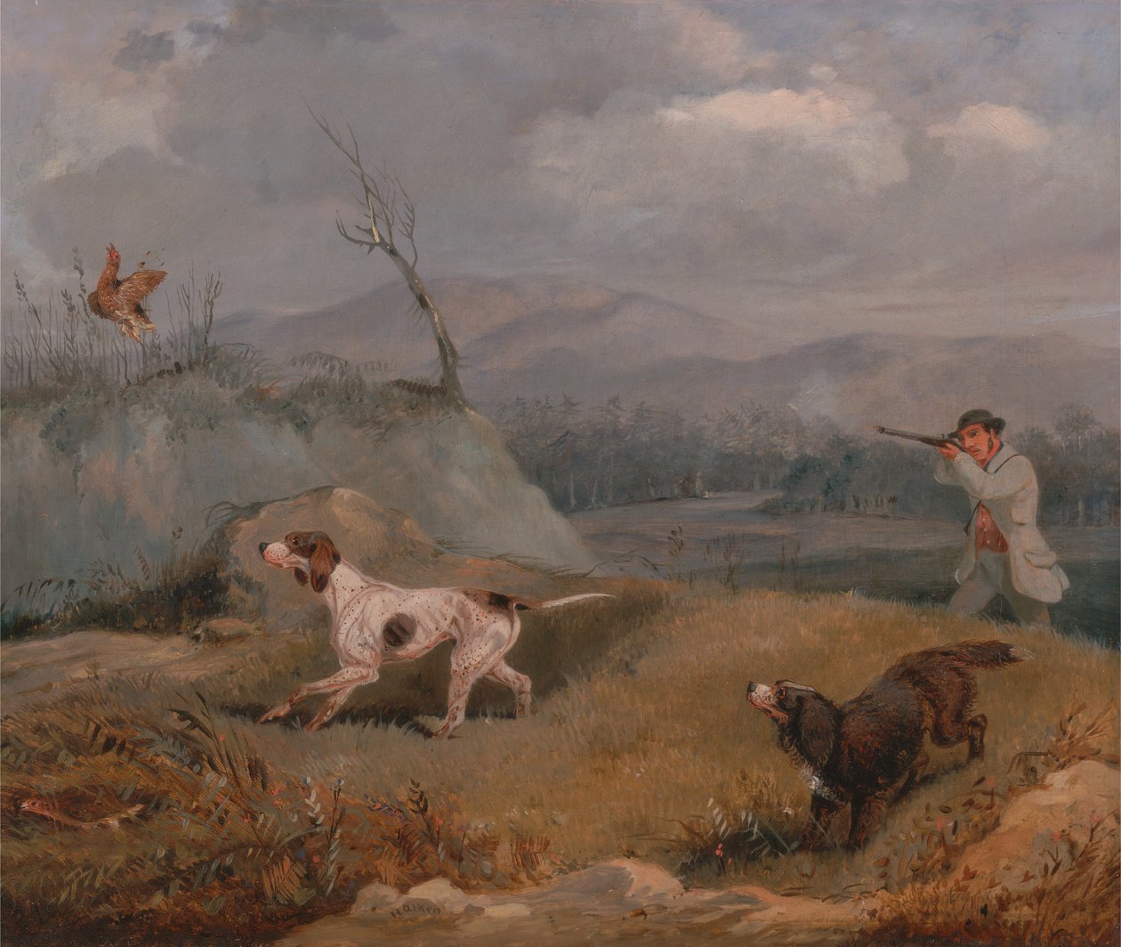 اطلاق النار الطيهوج ، كاليفورنيا. 1825. بواسطة هنري توماس الكين