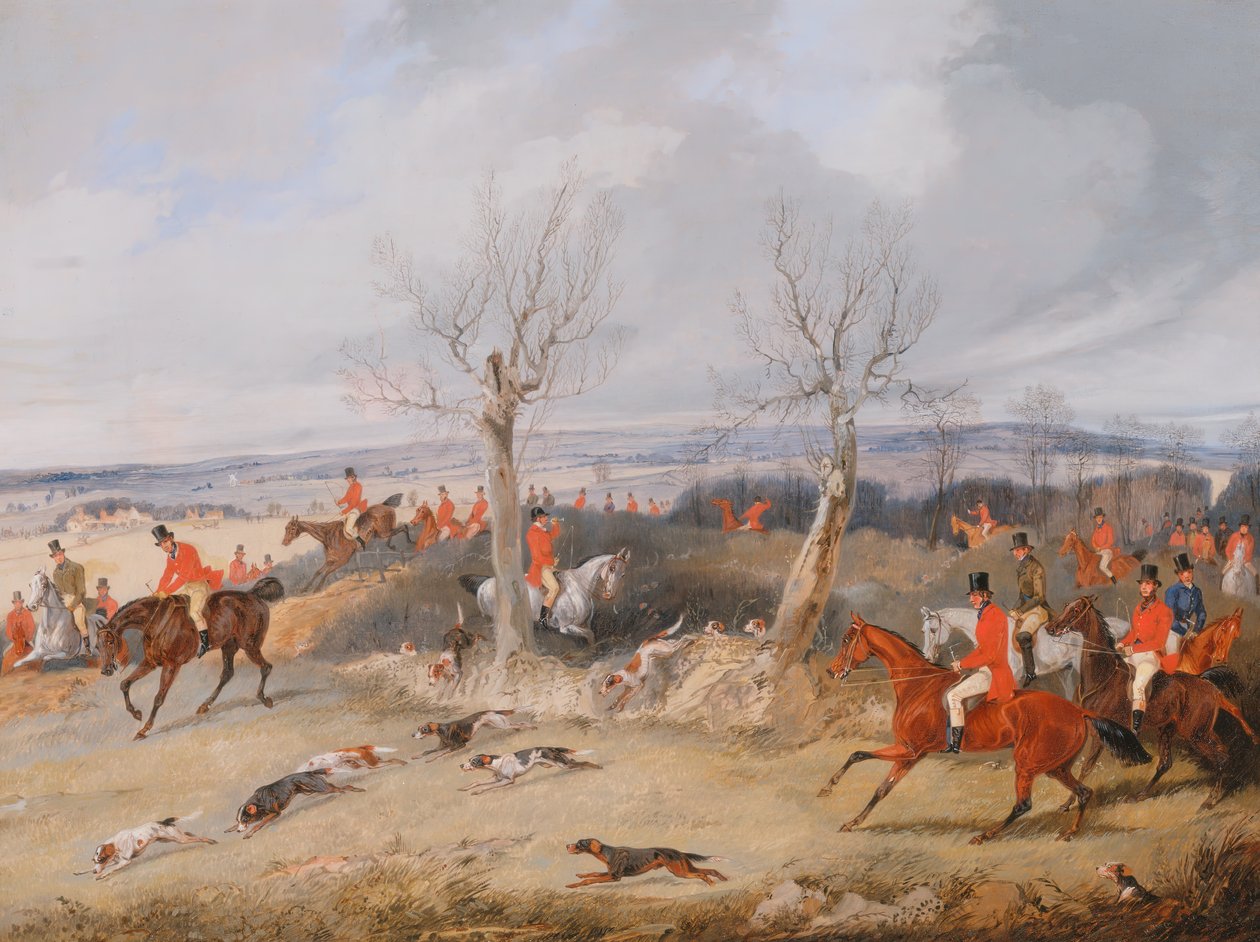 مشهد الصيد: في صرخة كاملة ، كاليفورنيا. 1840. بواسطة هنري توماس الكين