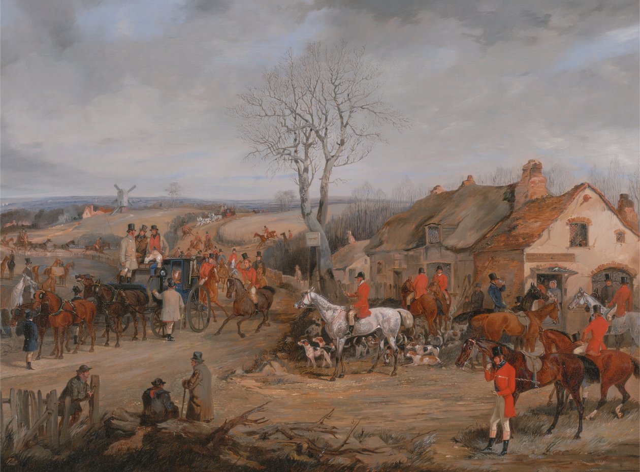 مشهد الصيد: The Meet ، كاليفورنيا. 1840. بواسطة هنري توماس الكين