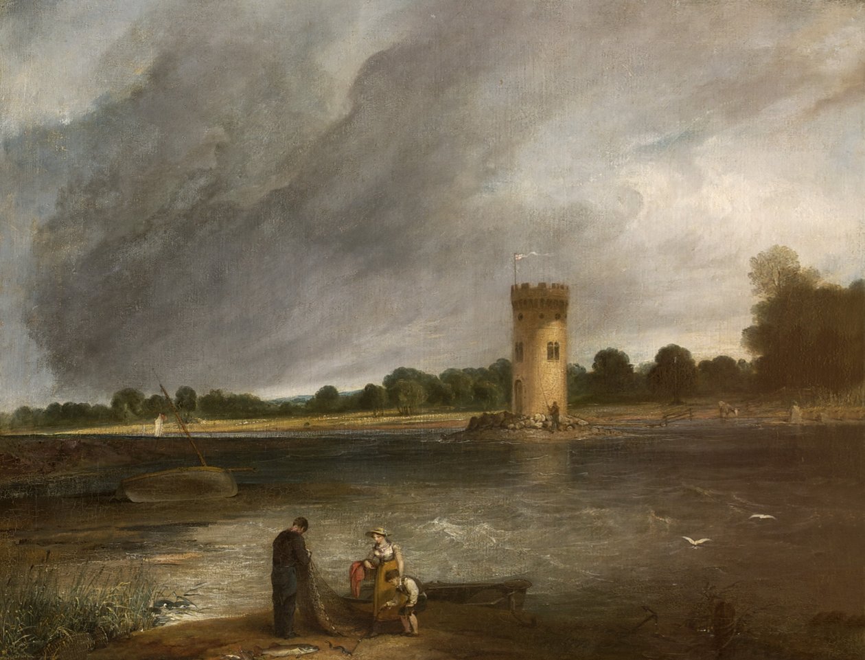 Tabley Lake and Tower ، مقر السير جون ليستر ، بت بواسطة هنري طومسون