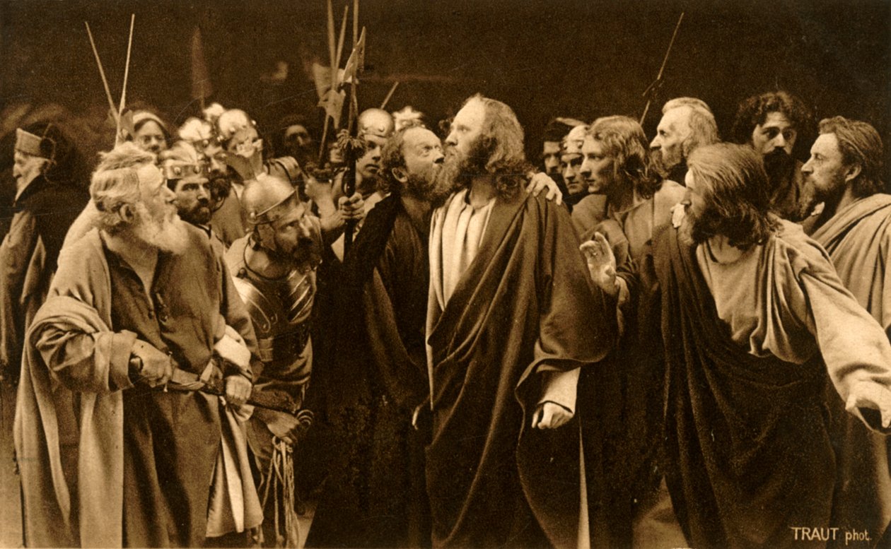 يهوذا يخون سيده ، 1922. بواسطة هنري تراوت