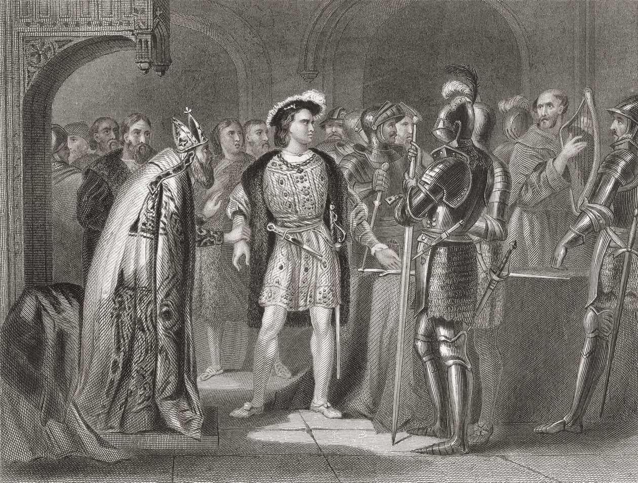 اللورد توماس فيتزجيرالد يتخلى عن ولائه لهنري الثامن عام 1534 ، من "تاريخ أيرلندا" بقلم توماس رايت ، نُشر عام 1854 بواسطة هنري وارن
