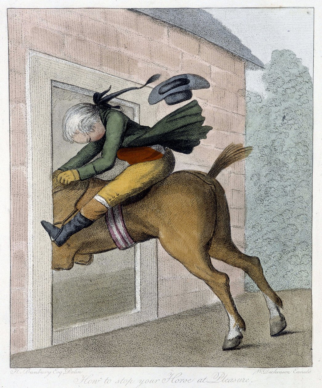 Méway لإيقاف خيلك - في "" الرسوم الكاريكاتورية الإنجليزية حول سلوكيات الركوب "" ، مريض. بواسطة HW Bunbury ، ed. جون ستوكديل بواسطة هنري ويليام بنبري