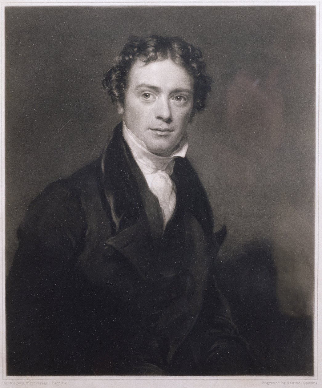 صورة لمايكل فاراداي (1791-1867) منقوشة بواسطة صمويل كوزينز (1801-1887) 1830 بواسطة هنري ويليام بيكرسجيل