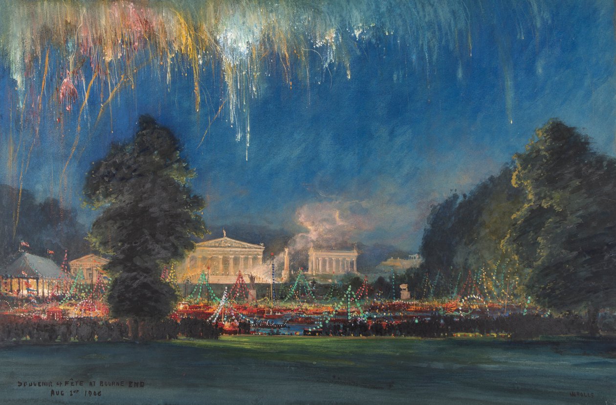 "تذكار من Fête at Bourne End" ، New York Lodge ، Buckinghamshire ، 1 أغسطس 1908 بواسطة هنري وليام وولس
