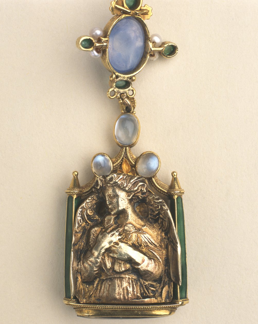 Detail of double-sided pendant, c.1907-10 (mixed media) بواسطة هنري ويلسون