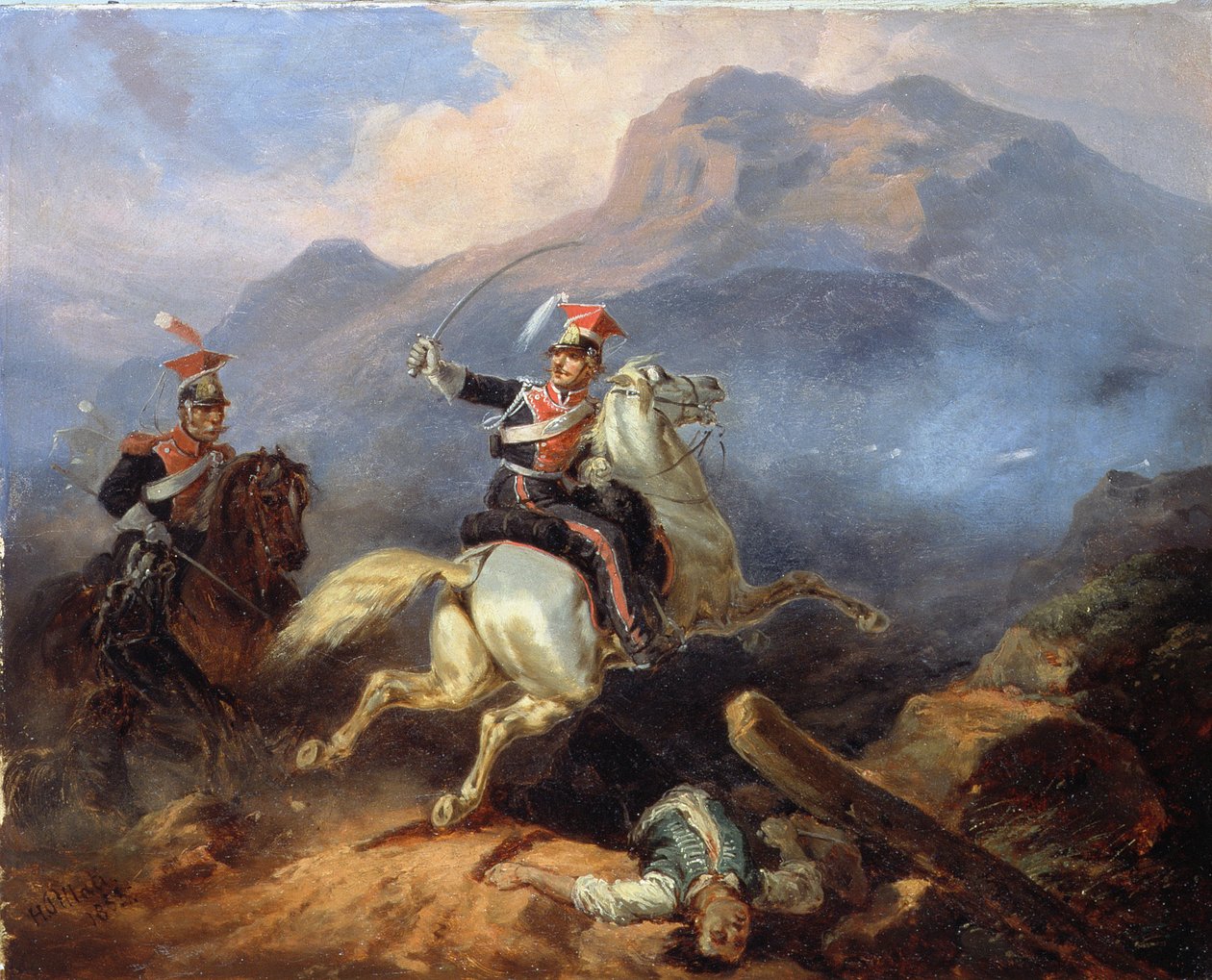 Kozietulski في معركة Somosierra عام 1808 ، 1855 بواسطة هنريك بيلاتي