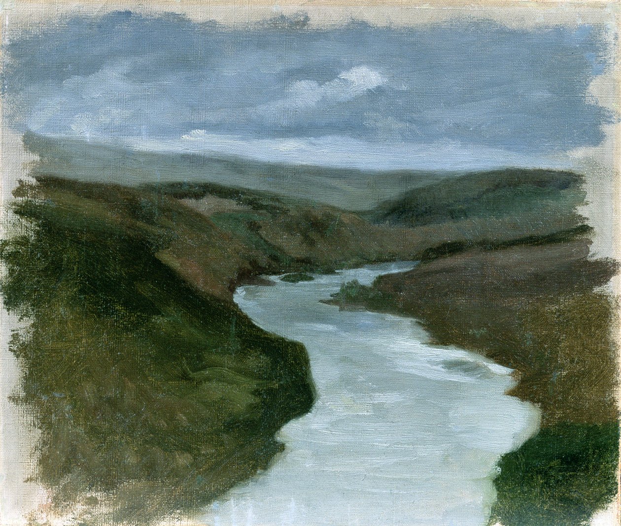 منظر طبيعي من نهر دنيبر ، c.1878-89 بواسطة هنريك هيبوليت روداكووسكي