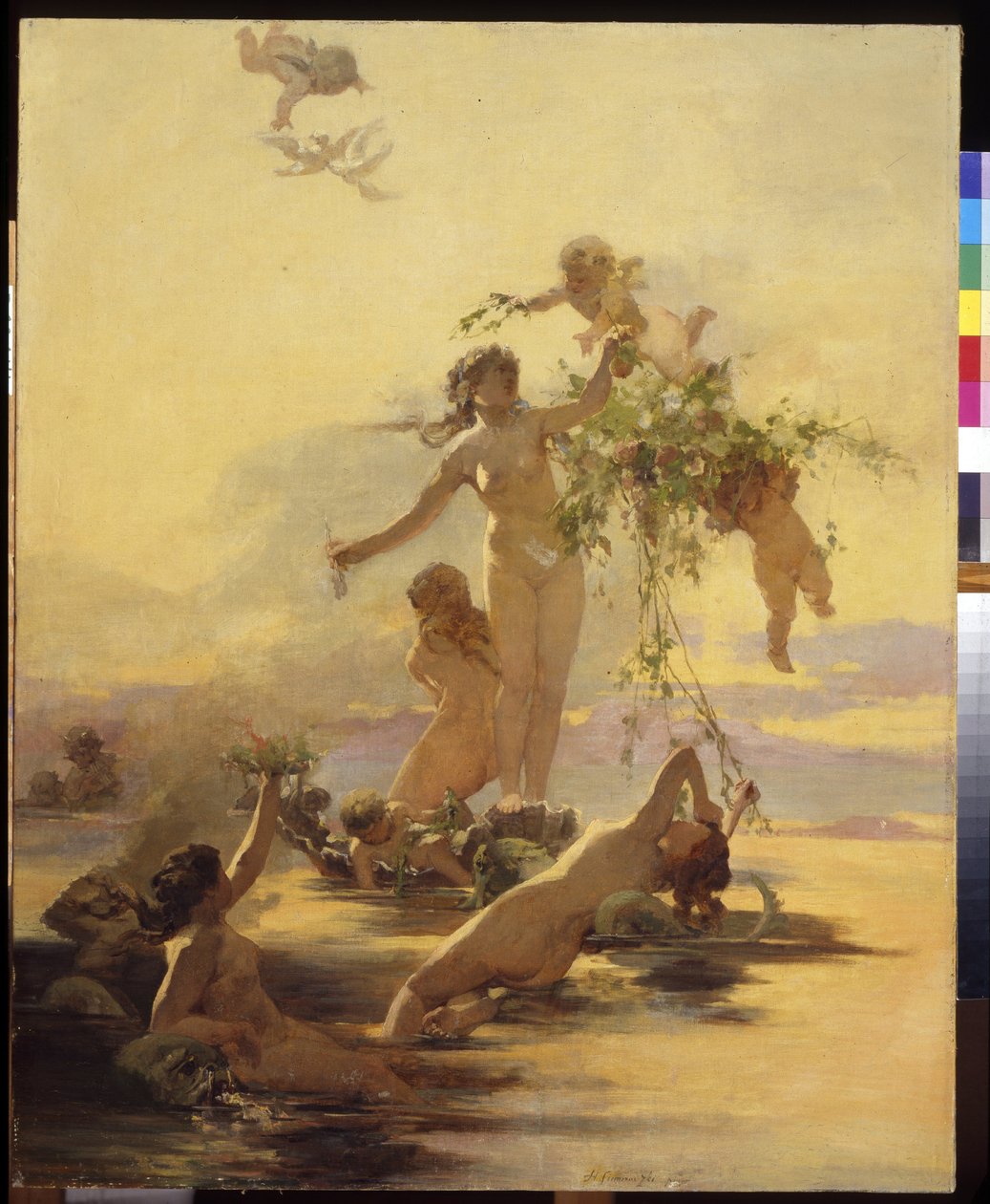 نياد (نياد). لوحة هنريك سيليرادزكي (1843-1902) ، زيت على قماش. الفن البولندي بواسطة هنريك سيميرادزكي
