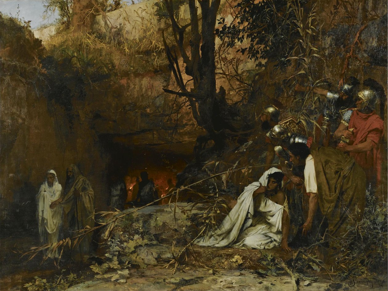 المضطهدون المسيحيون عند مدخل سراديب الموتى ، 1874 بواسطة هنريك سيميردزكي