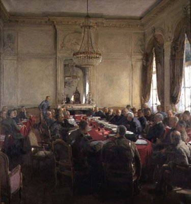 اجتماع المجلس الأعلى Interallied في قصر تريانون ، فرساي يوليو 1918 بواسطة هربرت ارنولد اوليفر