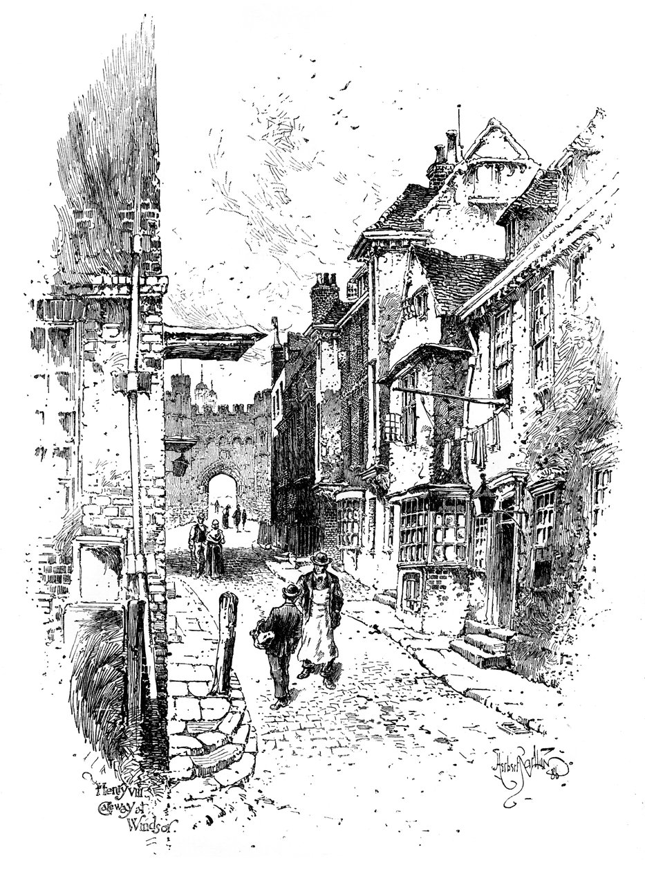 بوابة هنري الثامن ، قلعة وندسور ، c1888. بواسطة هربرت آرثر