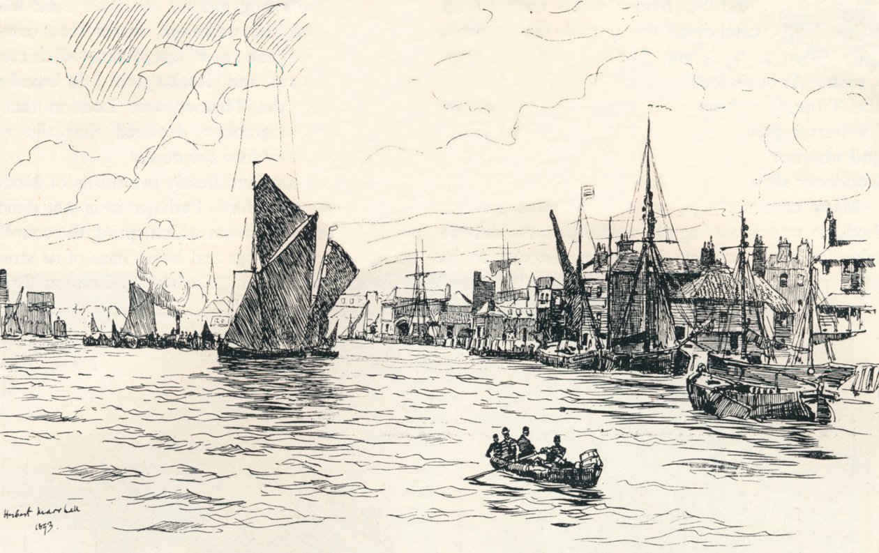 من رصيف Limehouse ، 1873 ، 1894 بواسطة هربرت مينزيس مارشال