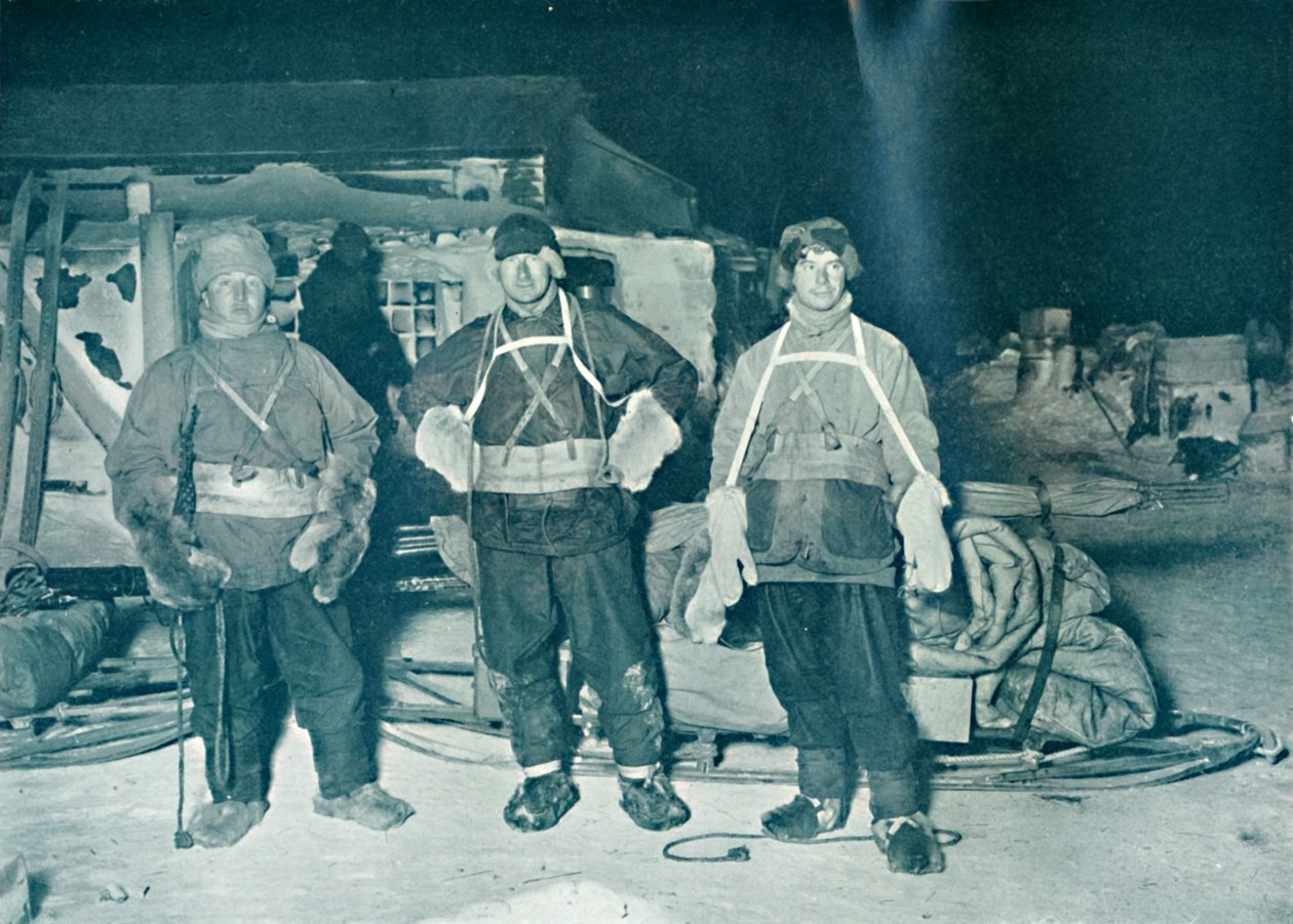 باورز ، ويلسون ، وشيري جارارد على وشك المغادرة لمقهى كروزييه ، 27 يونيو 1911 ، 1913 بواسطة هربرت بونتينج