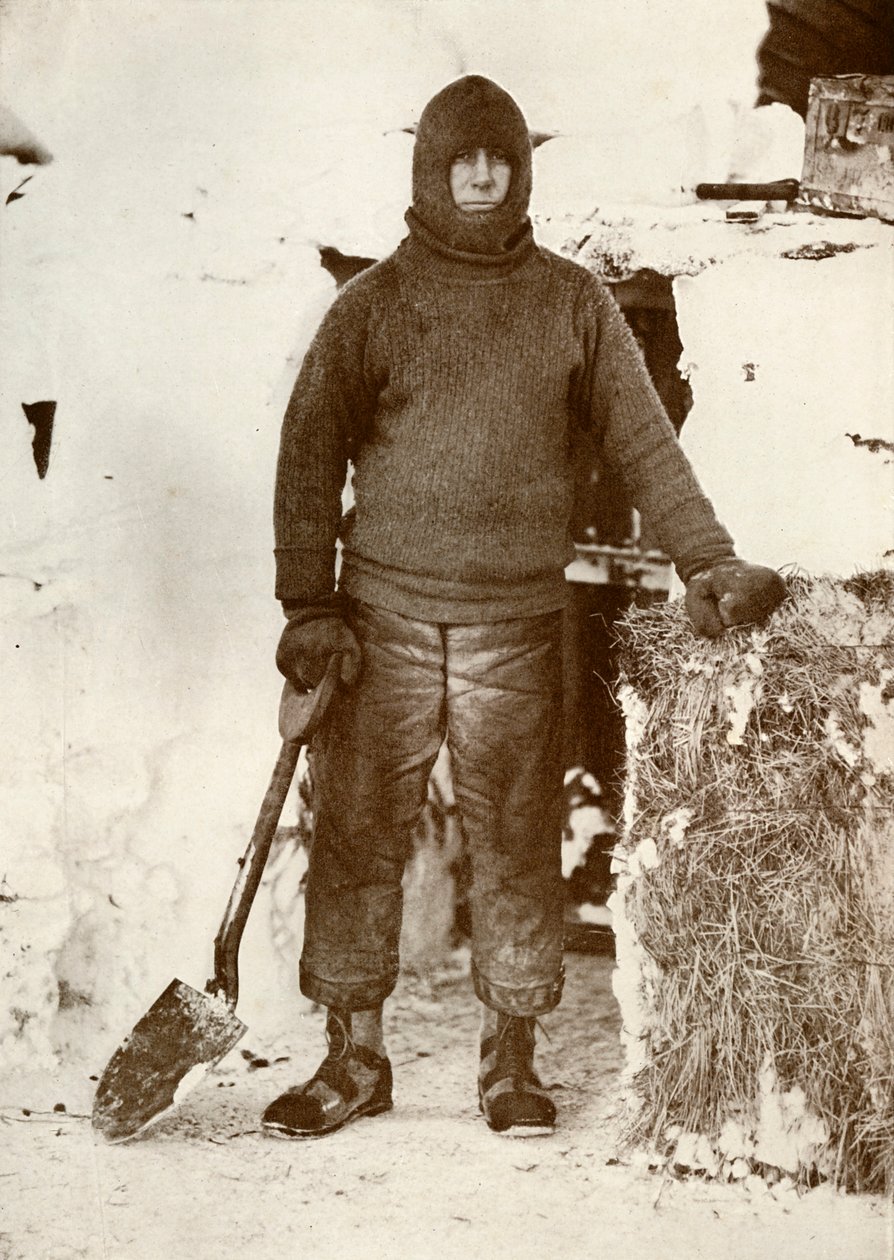 الكابتن LEG Oates بجوار الباب المستقر ، 30 أغسطس 1911 ، 1913 بواسطة هربرت بونتينج