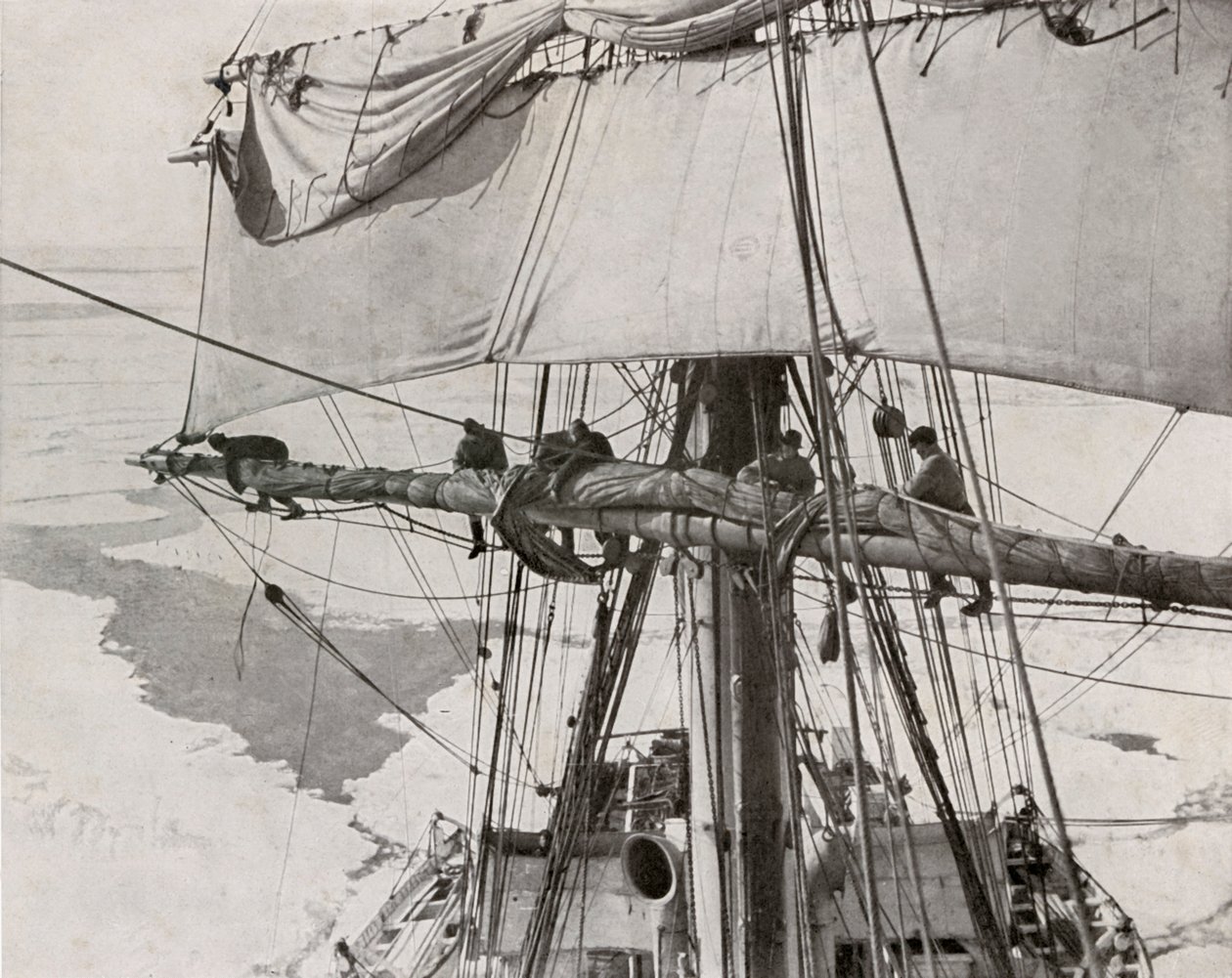 الشراع اللاحق في العبوة ، c19101913 ، 1913 بواسطة هربرت بونتينج